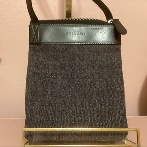 Bvlgari Black Denim Monogram Small Shoulder Bag